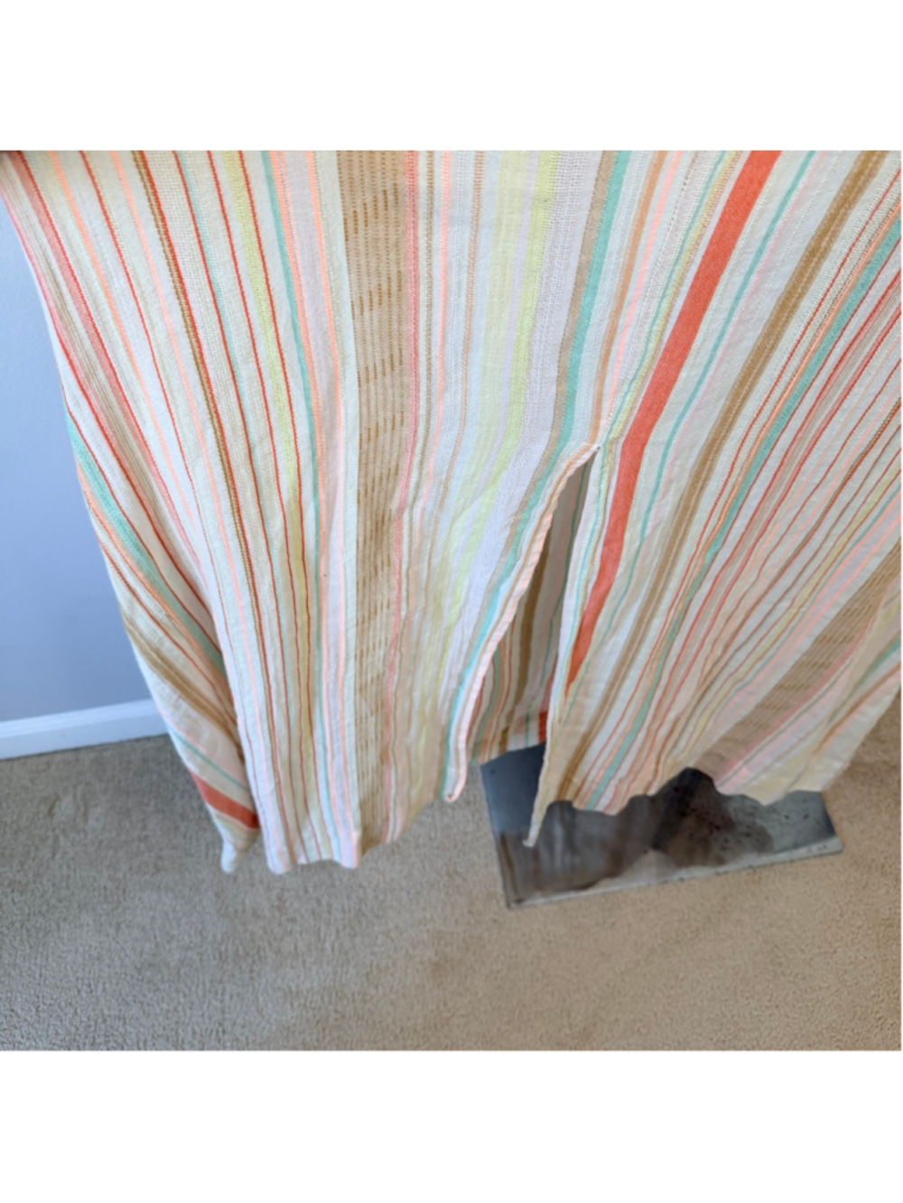 Ace & Jig Dunes Maxi Dress Striped Ray Cotton Women Large Resort Wear - Picture 11 of 14